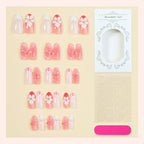 Press-On Nail Set Floral Reusable Non-Toxic
