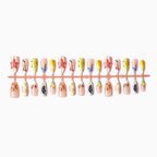 Press-On Nail Set Floral Reusable Peel & Stick