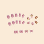 Press-On Nail Set Floral & Rhinestone Adhesive Backing