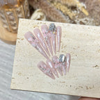Press-On Nail Set Floral Rhinestone Comfort Fit & Reusable