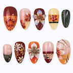 Press-On Nail Set Floral Salon-Quality Easy Application