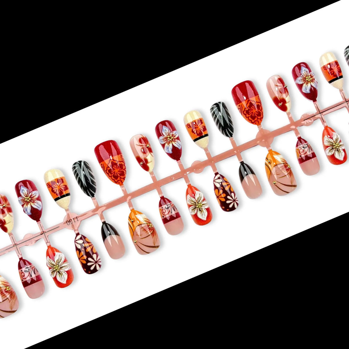 Press-On Nail Set Floral Salon-Quality Easy Application