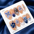 Press-On Nail Set Floral Salon-Quality Multiple Sizes