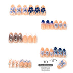 Press-On Nail Set Floral Salon-Quality Multiple Sizes