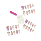 Press-On Nail Set Floral Salon-Quality & Reusable