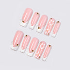 Press-On Nail Set Floral & Self-Adhesive 20-Piece