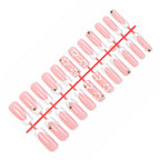 Press-On Nail Set Floral & Self-Adhesive 20-Piece