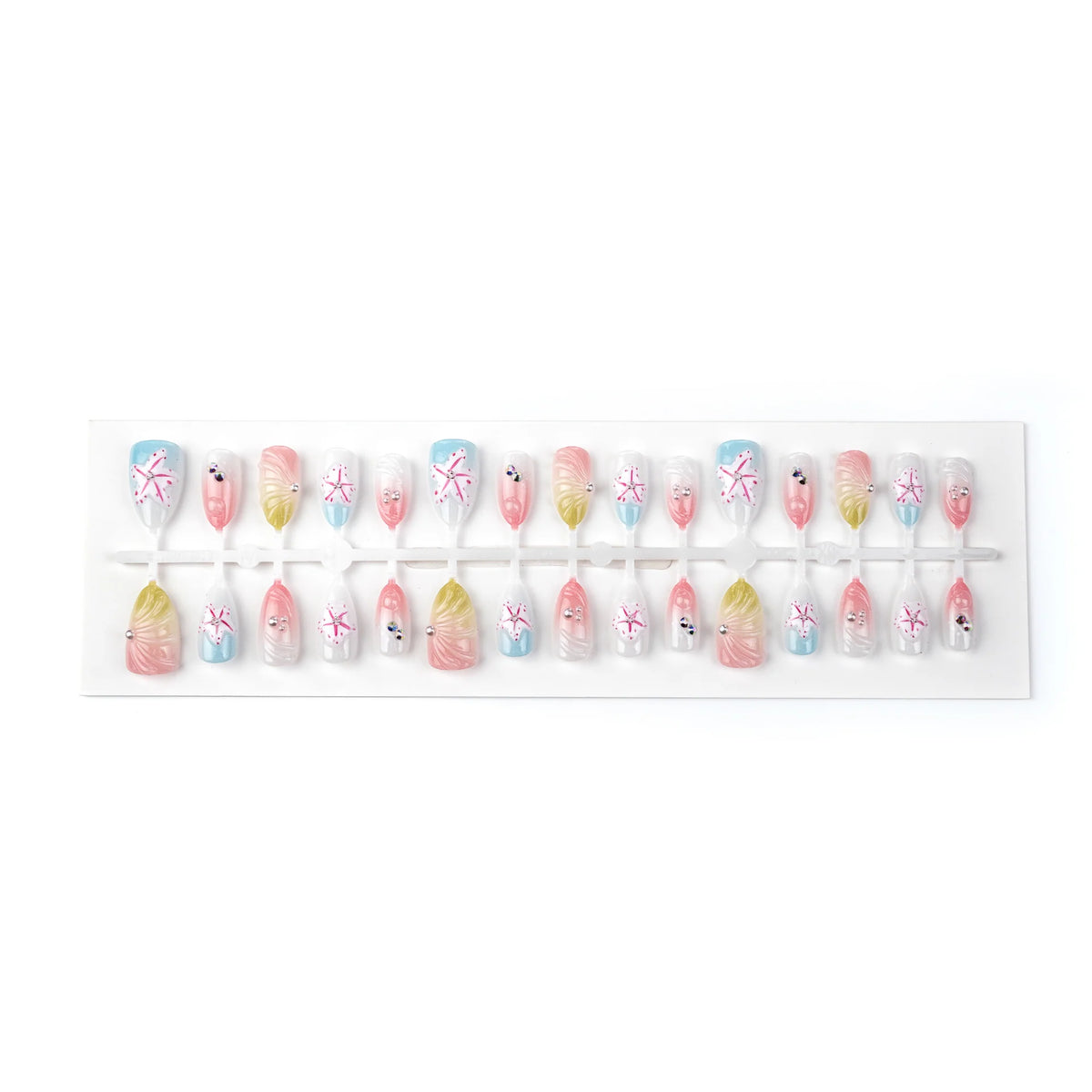 Press-On Nail Set Floral Self-Adhesive Comfortable Fit