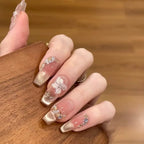 Press-On Nail Set Floral Self-Adhesive Long-Lasting Wear