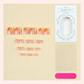 Press-On Nail Set Floral Self-Adhesive Multiple Sizes