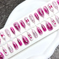 Press-On Nail Set Floral Self-Adhesive & Reusable