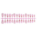 Press-On Nail Set Floral Self-Adhesive & Reusable
