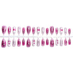 Press-On Nail Set Floral Self-Adhesive & Reusable