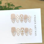 Press-On Nail Set Floral Self-Adhesive Sizes S M L