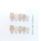 Press-On Nail Set Floral Self-Adhesive Sizes S M L