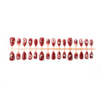 Press-On Nail Set Floral & Shell Accents