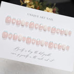 Press-On Nail Set Floral & Shell Accents Multiple Sizes