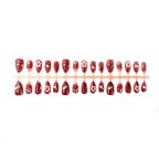 Press-On Nail Set Floral & Shell Designs Easy Application