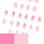 Press-On Nail Set Floral Shell Gems & Easy Application