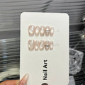 Press-On Nail Set Floral & Shimmer Multiple Sizes