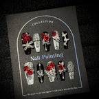 Press-On Nail Set Floral Shimmer & Strong Adhesive
