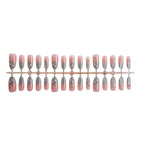 Press-On Nail Set Floral & Silver Reusable Multiple Sizes
