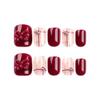 Press-On Nail Set Floral & Sparkle Easy Application