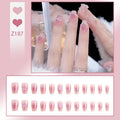 Press-On Nail Set Floral Sparkle Easy Apply