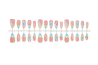 Press-On Nail Set Floral Sparkle Easy Apply & Remove