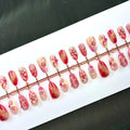 Press-On Nail Set Floral Sparkle No Glue