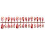 Press-On Nail Set Floral Sparkle No Glue