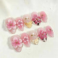 Press-On Nail Set Floral & Sparkle Peel-And-Stick Reusable