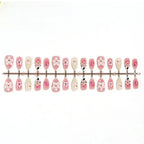 Press-On Nail Set Floral & Sparkle Peel-And-Stick Reusable
