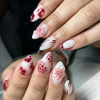 Press-On Nail Set Floral & Sparkle Reusable