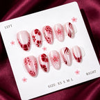 Press-On Nail Set Floral & Sparkle Reusable