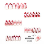 Press-On Nail Set Floral & Sparkle Reusable