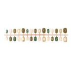 Press-On Nail Set Floral Textured Reusable