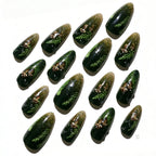 Press-On Nail Set Forest-Inspired Non-Toxic Adhesive Included