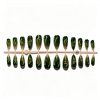 Press-On Nail Set Forest-Inspired Non-Toxic Adhesive Included