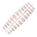 Press-On Nail Set French Design & Rhinestone Accents