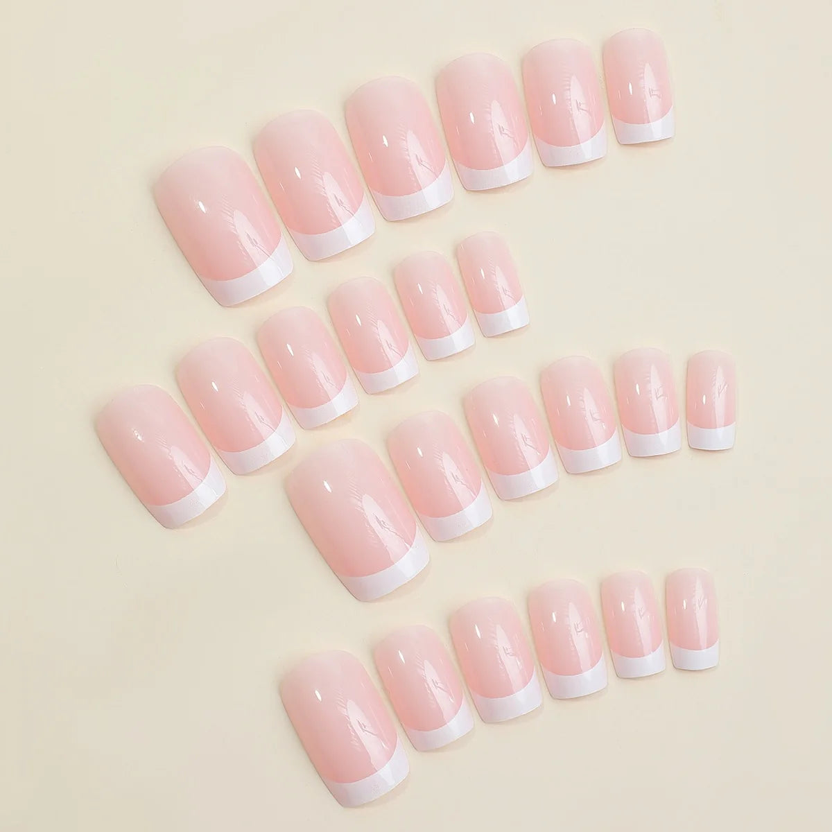 Press-On Nail Set French Manicure 24-Piece With File