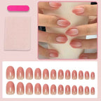 Press-On Nail Set French-Style Reusable Multiple Sizes