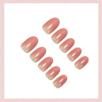 Press-On Nail Set French-Style Reusable Multiple Sizes
