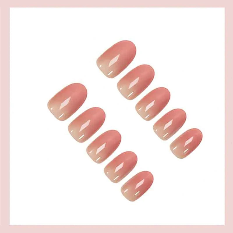 Press-On Nail Set French-Style Reusable Multiple Sizes