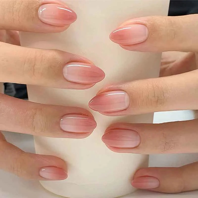 Press-On Nail Set French-Style Reusable Multiple Sizes