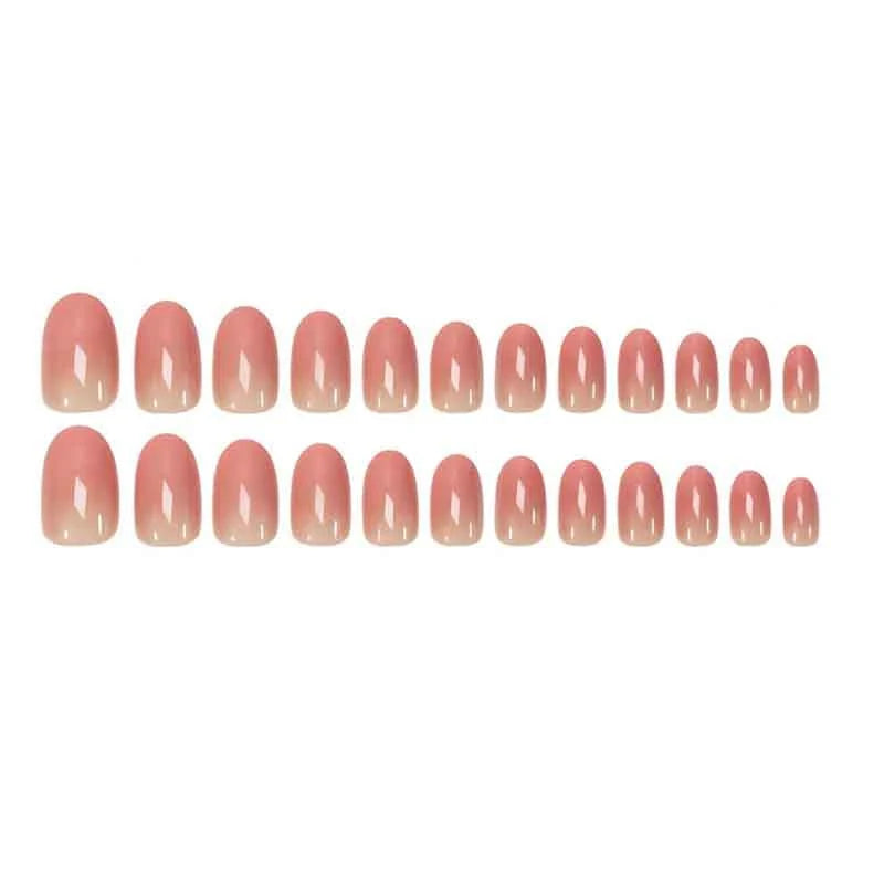 Press-On Nail Set French-Style Reusable Multiple Sizes