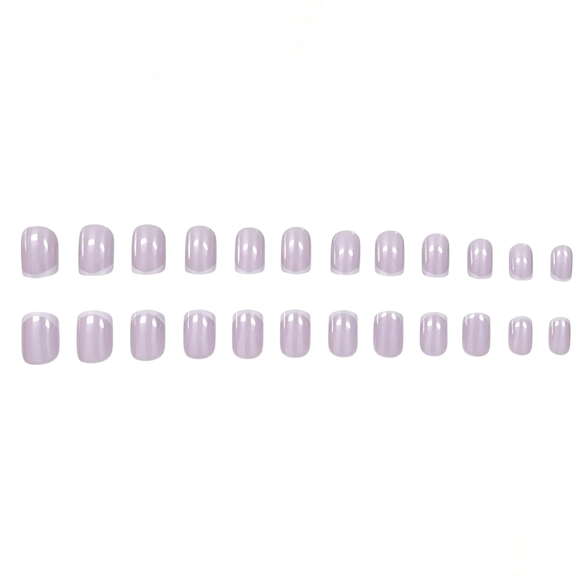 Press-On Nail Set French Tip 24-Piece Long-Lasting Comfortable Fit