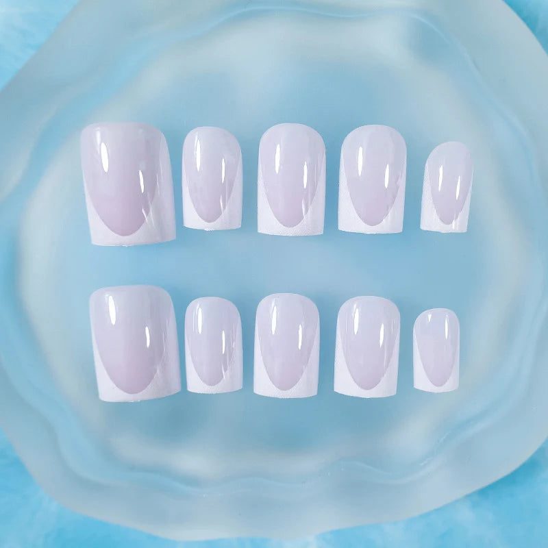 Press-On Nail Set French Tip Easy Application