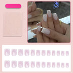 Press-On Nail Set French Tip Easy Application