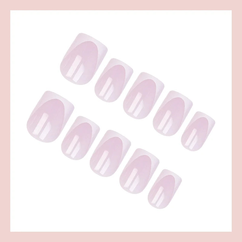 Press-On Nail Set French Tip Easy Application